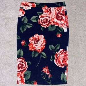 Floral business skirt